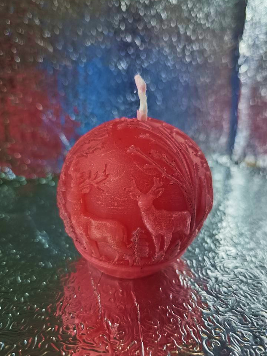 Свеча Новогодний шар